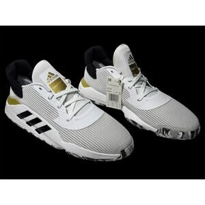 Adidas 2019 Pro Bounce Low Black White and Gold Men Basketball Shoes Size 14 New